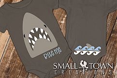 Shark, Wave, Ocean, Sea, Coral, SVG, Psd, Ai, cut file Product Image 1