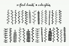 Hand Drawn Floral Elements &amp; Backgrounds Product Image 2