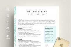 creative resume template word / floral feminine Product Image 1
