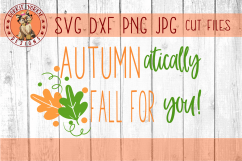 Autumn atically Fall for you - Fall, Leaves, SVG Cut File Product Image 1