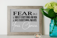 Fear Printable Wall Art Christian, Faith over Fear print Product Image 1