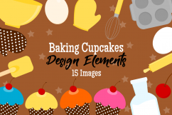 Baking Cupcakes Graphics, Illustrations, Clipart Product Image 1