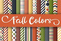 Fall Colors Digital Papers Product Image 1