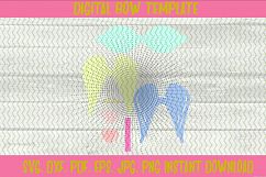 Angel Wing Heart Halo Hair bow Template Product Image 3