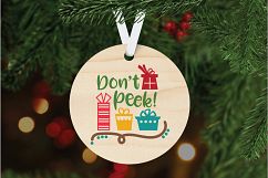 Don&#039;t Peek SVG - Christmas SVG Cut File - DXF PNG EPS JPG Product Image 5