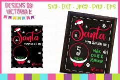 Santa Christmas Countdown Chalkboard design SVG Cut File Product Image 1