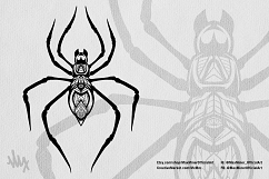 Spooky Spiders Hand-drawn Halloween Art Pack - Vector &amp; PSD Product Image 4