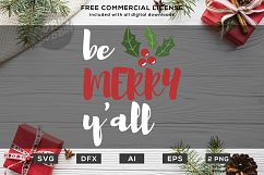 Be Merry Y&#039;All Christmas SVG EPS AI PNG DXF Product Image 1