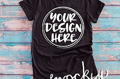 Black t shirt mock up 6501 Product Image 2