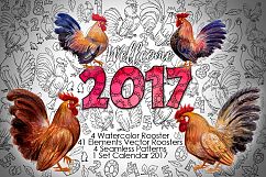Watercolor Roosters and Family Product Image 2