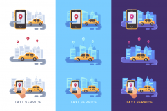Taxi service illustration set Product Image 2