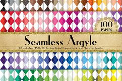 100 Seamless Argyle Digital Papers, Geometric Pattern Product Image 1