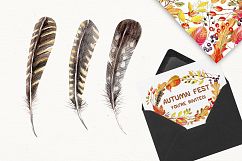 Woodland Fall Watercolor Clipart Product Image 6