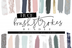 200 Watercolor Brushstrokes BUNDLE Product Image 1