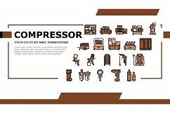 Air Compressor Tool Landing Header Vector Product Image 1