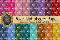 16 Seamless Pearl Upholstery Digital Papers, Quilt Leather Product Image 2