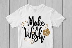 Make A WIsh - Birthday SVG EPS DXF PNG Cutting Files Product Image 3