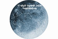 Star Constellation Zodiac watercolor Product Image 6
