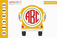 School Bus Monogram svg, School bus SVG, back to school Product Image 1