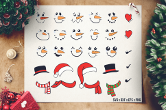 Snowman Face SVG Bundle Accesories - Snowman SVG - Cutomize Product Image 1