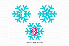 Snowflake Monogram SVG, Snowflake Svg, Christmas SVG Product Image 1