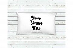 Throw Pillow Mockup Bundle 6 Images, Pillow Flat Lay Display Product Image 7