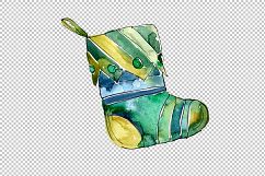 Watercolor Christmas collection elements PNG set  Product Image 2