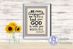 Be Strong &amp; Courageous |Long Version| SVG DXF EPS PNG File Product Image 2