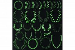 Laurel Wreath Clipart and Vectors - Hand Drawn Leaf Branches Product Image 2