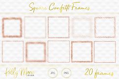 Rose Gold Square Confetti Frames Product Image 2