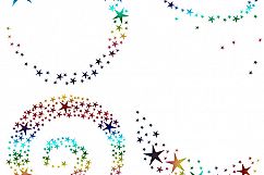 RAinbow Swirling Stars Clipart Product Image 3