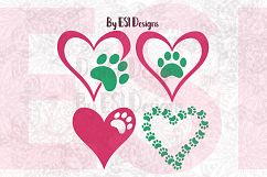 Paw Print Heart Designs Product Image 1