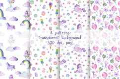 Watercolor Magic Unicorns &amp; Sweets Product Image 2