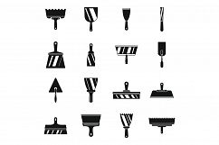 Putty knife tool icons set, simple style Product Image 1