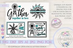 NEW! Farmhouse Windmill Bundle of 4 SVG DXF Cut Files LL257 Product Image 1