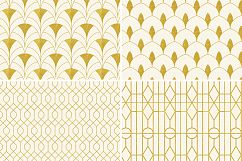 8 Seamless Art Deco Patterns - Ivory &amp; Gold Set 1 Product Image 6