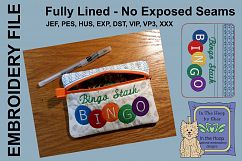 ITH Bingo Night Zipper Bag - Fully Lined, 5X7 HOOP Product Image 2