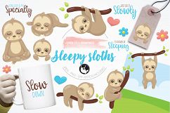 Sleepy sloth graphics and illustrations Product Image 1