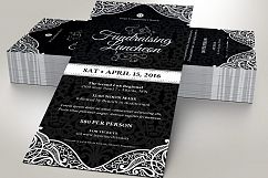Black White Luncheon Flyer Template Product Image 6