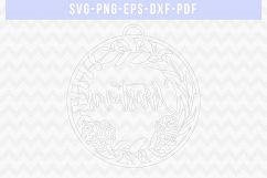 Christmas SVG Cut File, Ornament Papercut, PNG, PDF, DXF Product Image 3