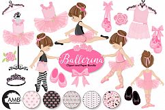 Ballerina clipart and paper BUNDLE, graphics and illustrations AMB-130678 Product Image 1