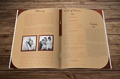 Leather Funeral Program Publisher Template - 8 PAGES Product Image 5
