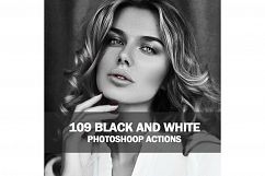 109 Black And White Photoshoop Actions Collection (Action for photoshop CS5,CS6,CC) Product Image 1