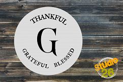 Thankful Grateful Blessed - Round - Monogram Product Image 4