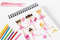 Dancing Ballerinas graphics and illustrations Product Image 3