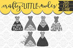 Bridal Wedding Dress Marriage Set SVG DXF Ai Eps PNG Product Image 1