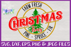 Farm Fresh Christmas Trees SVG Farmhouse Christmas SVG Product Image 3