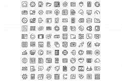 Interface icons set, outline style Product Image 1