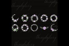 10 Lilac Flowers, Flower Frame, Flower Wreath, Flower Laurel Product Image 9