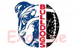Bulldogs SVG lady ladydogs, football svg 992S Product Image 3